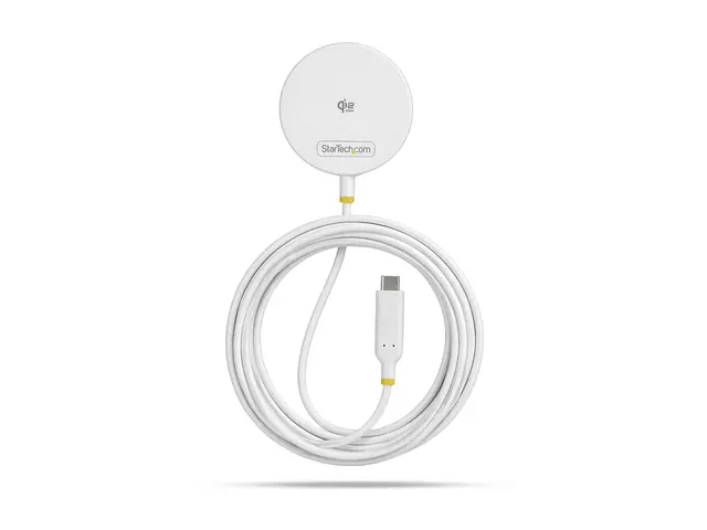 Startech - Trådløs ladepute - Qi 2.2, magnetic, with USB-C tethere...