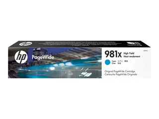 HP 981X - 116 ml - Høy ytelse - cyan - original PageWide - blekkpatron - for PageWide Enterprise Color MFP 586; PageWide Managed Color E55650