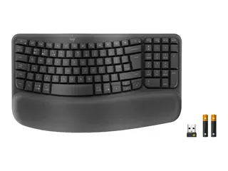 Logitech Ergo Series Wave Keys for Business Tastatur - tr&#229;dl&#248;s - Bluetooth 5.1 LE - QWERTY - grafitt
