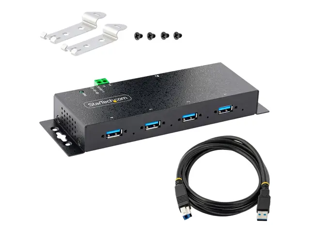 StarTech.com 4-Port Industrial USB 3.0 5Gbps Hub, Rugged Hub w/15k...