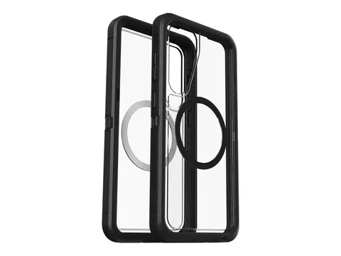 OtterBox Defender Series XT - Baksidedeksel for mobiltelefon robust - med magneter - plastikk - m&#248;rk side (klar / svart) - for Samsung Galaxy S25+