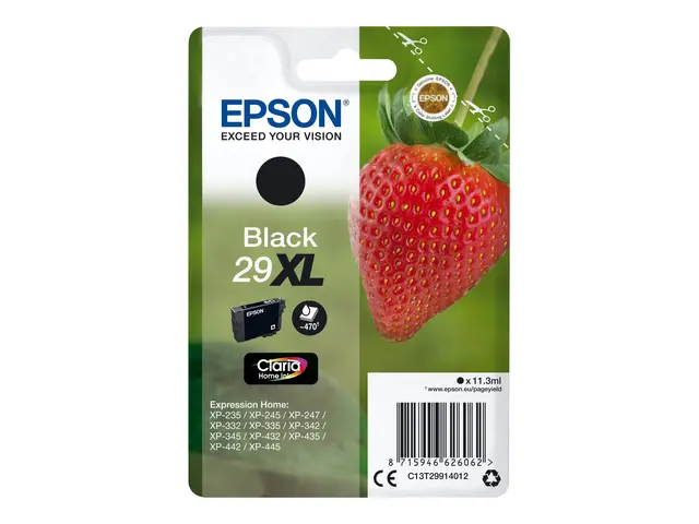 Epson 29XL - 11.3 ml - XL - svart - original - blære med RF/lyd-al...