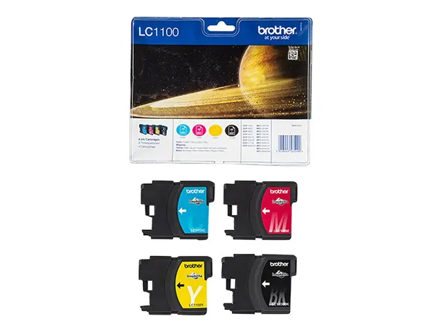 Brother LC1100 Value Pack - 4-pack svart, gul, cyan, magenta origi...