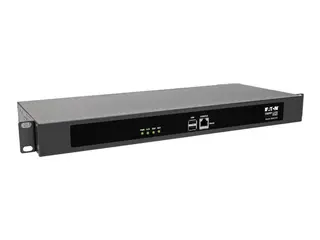 Eaton Tripp Lite Series 16-Port Serial Console Server, USB Ports (2) Dual GbE NIC, 4 Gb Flash, Desktop/1U Rack, TAA - Konsollserver - 16 porter - 1GbE, RS-232 - 1U - TAA-samsvar