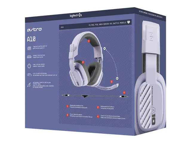 ASTRO Gaming A10 Gen 2 - Hodesett - full størrelse - kablet - 3,5 ...