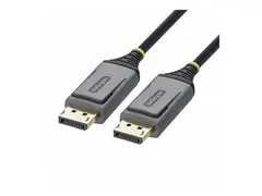 StarTech - DisplayPort-kabel - DisplayPort (hann) låst til DisplayPort (hann) låst DisplayPort 1.4 - 15 m - Active Optical Cable (AOC), hybrid, plenum-vurdert, 8K 60Hz støtte, opptil 32,4 Gbps-datahastighet, Enretnings - svart