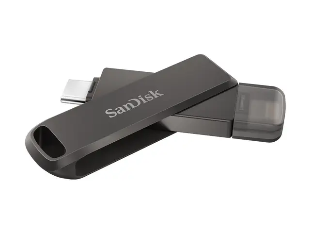 SanDisk iXpand Luxe - USB-flashstasjon - 128 GB - USB-C / Lightning