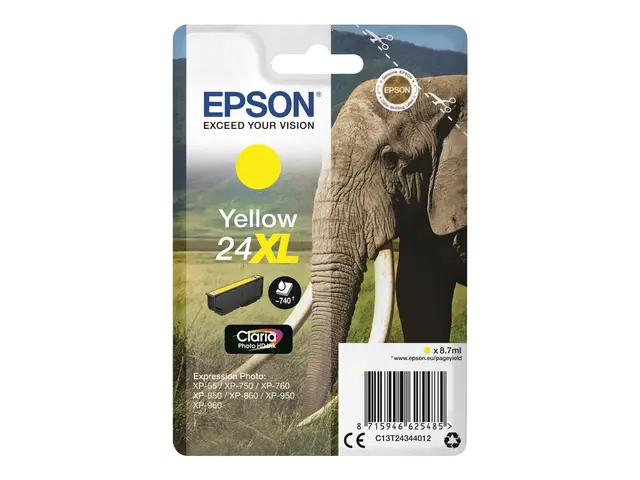 Epson 24XL - 8.7 ml - XL - gul - original - blære med RF-alarm - b...