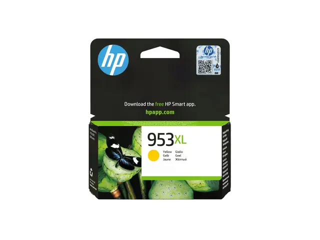 HP 953XL - 18 ml Høy ytelse gul original hengeboks blekkpatron for...