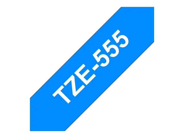 Brother TZe-555 - Hvitt på blått Rull (2,4 cm x 8 m) 1 kassett(er)...