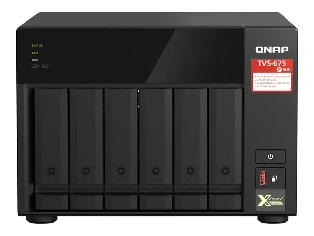 QNAP TVS-675 - NAS-server - 6 brønner - SATA 6Gb/s - RAID 5, 6, 10...