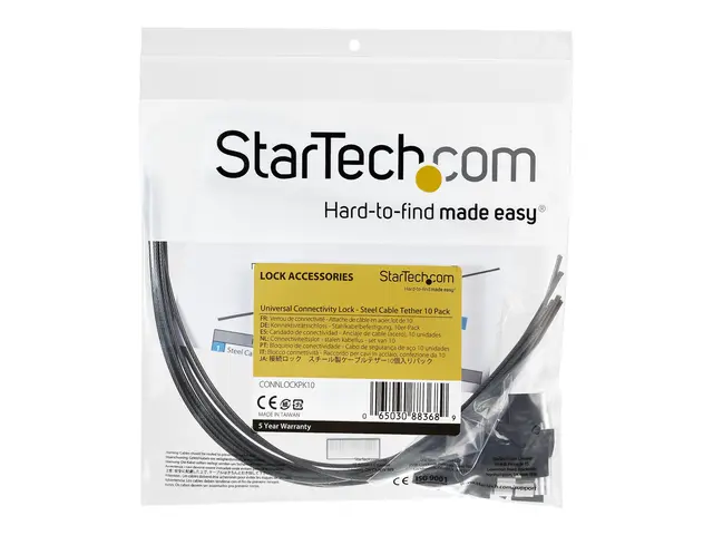 StarTech.com 10-Pack Security Cable Tethers for Adapters & Dongles...