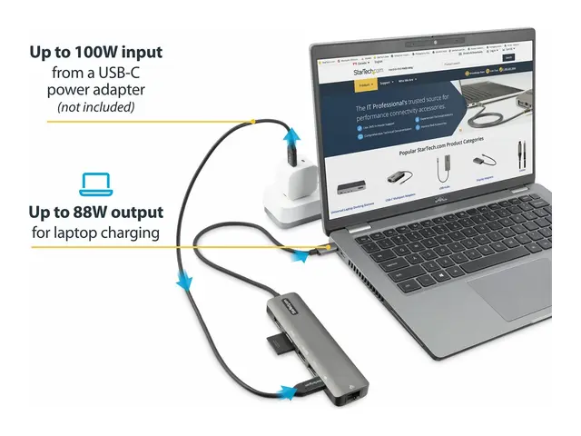 StarTech.com USB C Multiport Adapter, USB-C to 4K 60Hz HDMI 2.0, 1...