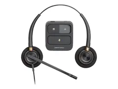 Poly EncorePro 520 - EncorePro 500 series hodesett - on-ear - kablet - Quick Disconnect - svart - Certified for Skype for Business, UC-sertifisert