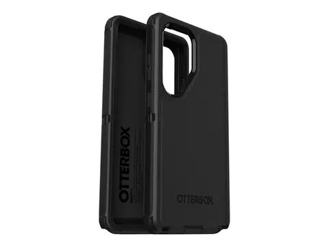 OtterBox Defender Series - Baksidedeksel for mobiltelefon robust - silikon, minneskumplast - svart - for Samsung Galaxy S25 Ultra