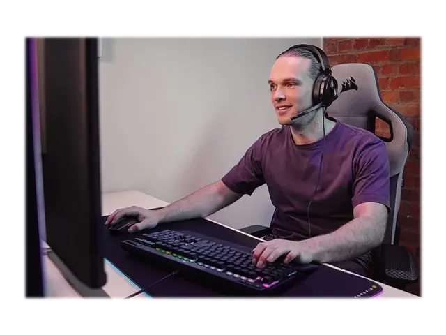 CORSAIR Gaming HS55 STEREO - Hodesett full størrelse kablet 3,5 mm...