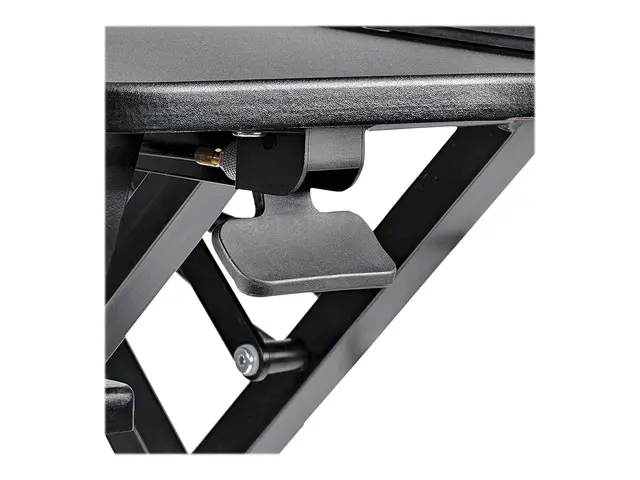 StarTech.com Corner Sit Stand Desk Converter with Keyboard Tray, L...