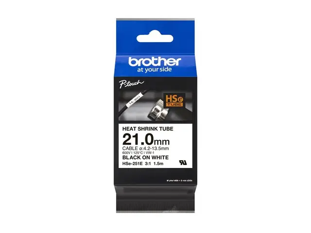 Brother HSe-251E - Svart på hvitt - Rull (2,1 cm x 1,5 m) 1 kasset...
