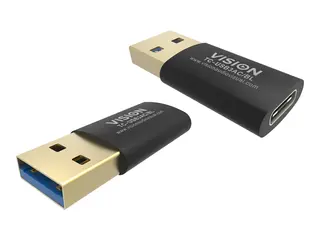 Vision Professional - USB-adapter - USB-type A (hann) til USB-C (hunn) USB 3.0 - svart