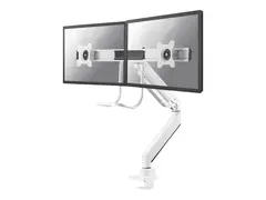 Neomounts NM-D775DX - Monteringssett full bevegelse - for 2 LCD-skjermer - aluminium - hvit - skjermst&#248;rrelse: 10&quot;-32&quot; - klemmemonterbar, malje, skrivebordsmonterbar