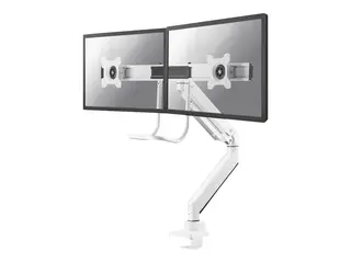 Neomounts NM-D775DX - Monteringssett full bevegelse - for 2 LCD-skjermer - aluminium - hvit - skjermst&#248;rrelse: 10&quot;-32&quot; - klemmemonterbar, malje, skrivebordsmonterbar
