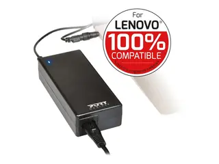 PORT Connect Universal Power Supply - Strømadapter AC 100-240 V - 90 watt - svart