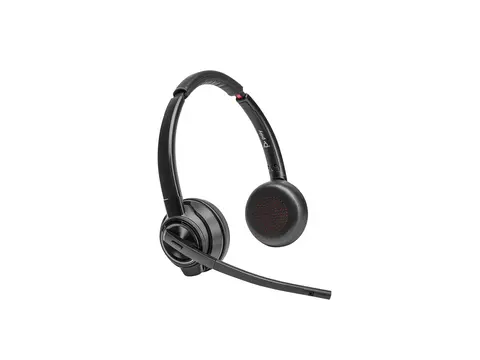 HP Poly Savi 8420 Office - Savi 8400 series hodesett - on-ear - DECT / Bluetooth - trådløs - aktiv støydemping - svart - Certified for Microsoft Teams