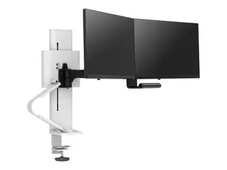 Ergotron TRACE - Monteringssett (håndtak, sokkel, løftesøyle, utvidelsesarmer, bue, 2 skyvesvingtapper, 2-dels skrivebordslampe) Konstant kraftteknologi - for 2 LCD-skjermer - hvit - skjermstørrelse: inntil 27"
