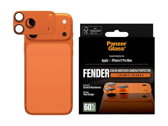 PanzerGlass FENDER - Linsebeskytter for mobiltelefon oransje Apple...