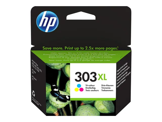 HP 303XL - 10 ml Høy ytelse farge (cyan, magenta, gul) original bl...