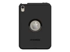 OtterBox Defender Series - Baksidedeksel for nettbrett skjermstativ - polykarbonat, syntetisk gummi - svart - for Apple iPad mini (6. generasjon)