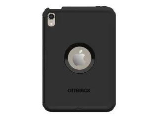 OtterBox Defender Series - Baksidedeksel for nettbrett skjermstativ - polykarbonat, syntetisk gummi - svart - for Apple iPad mini (6. generasjon)