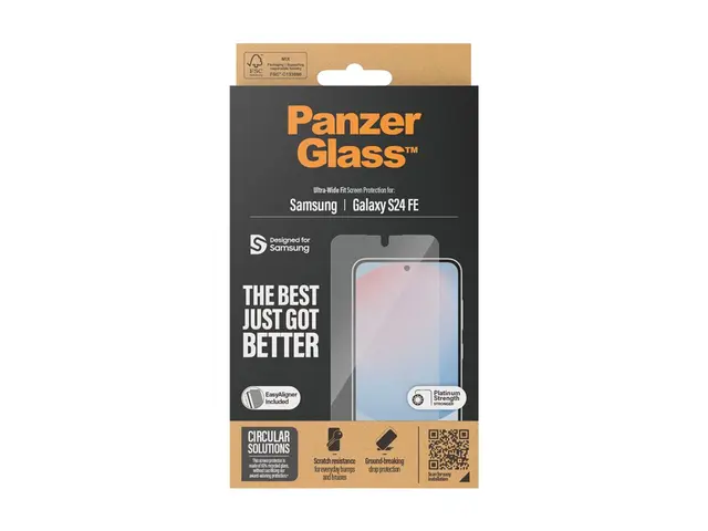 PanzerGlass - Skjermbeskyttelse for mobiltelefon - ultra-bred pass...