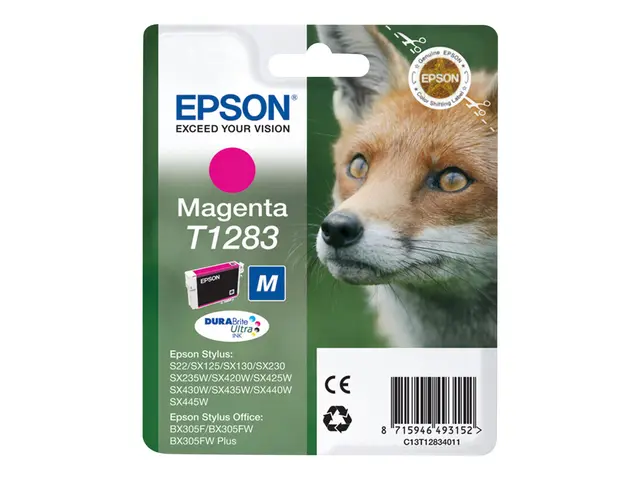 Epson T1283 - M-størrelse - magenta - original - blære med RF/lyd-...