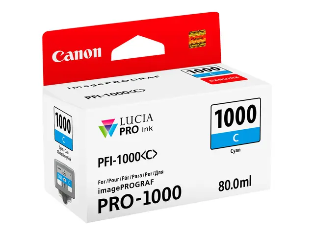 Canon PFI-1000 C - 80 ml - cyan - original - blekkbeholder - for i...