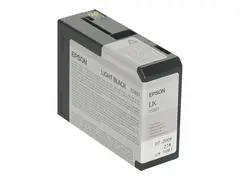 Epson T580 - 80 ml - lys svart - original blekkpatron - for Stylus Pro 3800, Pro 3880