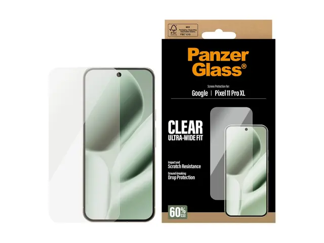 PanzerGlass - Skjermbeskyttelse for mobiltelefon - ultrabred passf...