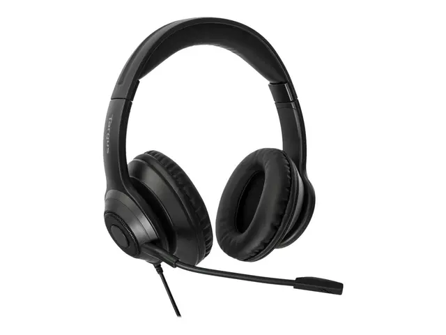 Targus AEH102GL - Hodesett on-ear konvertibel kablet USB-A lydisol...