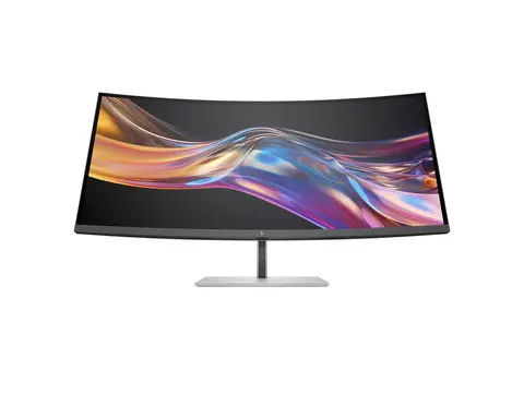 HP 738pu - Series 7 Pro - LED-skjerm kurvet - 38&quot; (37.52&quot; synlig) - 3840 x 1600 WQHD+ @ 60 Hz - IPS Black - 400 cd/m&#178; - 2000:1 - DisplayHDR 400 - 5 ms - Thunderbolt 4, HDMI, DisplayPort, USB-C - h&#248;yttalere - svart, s&#248;lv