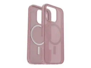 OtterBox Symmetry Series Clear - Baksidedeksel for mobiltelefon MagSafe-samsvar - polykarbonatlag, termoplastisk elastomer (TPE) - revbær (rosa) - for Apple iPhone 16 Pro