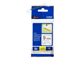 Brother TZe-S121 - Ekstra sterk selvkleber svart på blank - Rull (0,9 cm x 8 m) 1 kassett(er) laminert teip - for P-Touch PT-E550, P900; P-Touch Cube Plus PT-P710; P-Touch Cube Pro PT-P910
