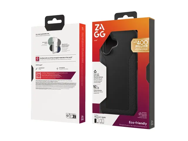 ZAGG Luxe - Baksidedeksel for mobiltelefon MagSafe-samsvar svart A...