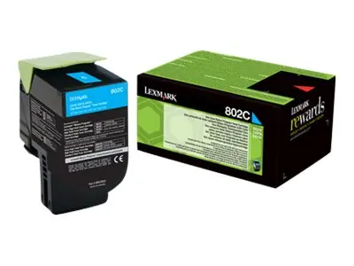 Lexmark 802C - Cyan - original - tonerpatron LCCP, LRP - for Lexma...