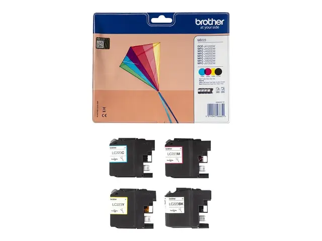 Brother LC223 - 4-pack svart, gul, cyan, magenta original blekkpat...