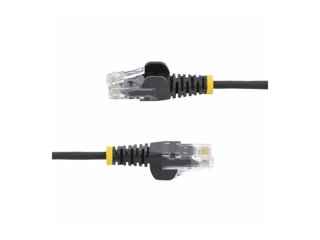 StarTech.com 10m Black Slim CAT6 Ethernet Cable, Snagless, 28AWG, ...