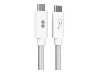 Hyper HyperDrive Next - USB-kabel USB-C (hann) til USB-C (hann) - USB4 - 1.2 m - hvit