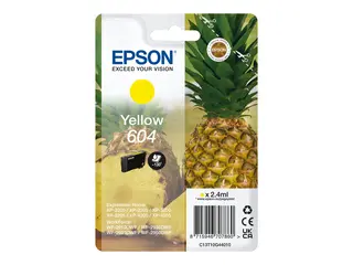 Epson 604 Singlepack - 2.4 ml - gul original - blære med RF/lyd-alarm - blekkpatron - for Expression Home XP-2200, 2205, 3200, 3205, 4200, 4205; WorkForce WF-2910, 2930, 2935, 2950
