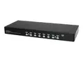 Startech 8 Port 1U Rackmount USB KVM Switch Kit with OSD and Cables Rack mount KVM - VGA KVM Switch - 8 Port KVM Switch (SV831DUSBUK) - KVM-svitsj - 8 porter - rackmonterbar