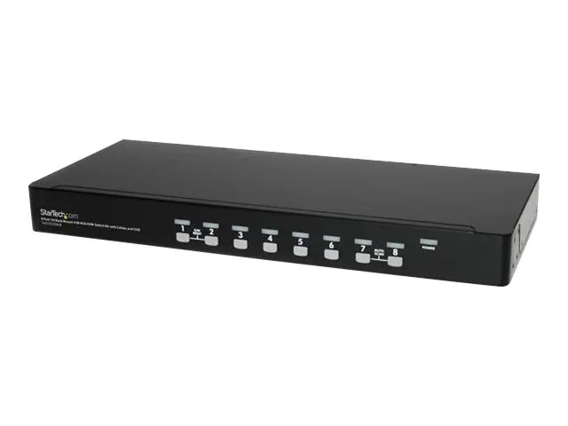 Startech 8 Port 1U Rackmount USB KVM Switch Kit with OSD and Cable...