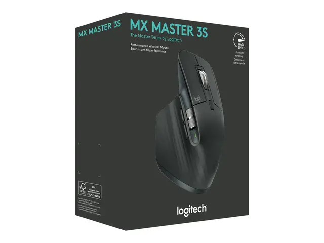 Logitech Master Series MX 3S - Mus ergonomisk optisk 7 knapper trå...